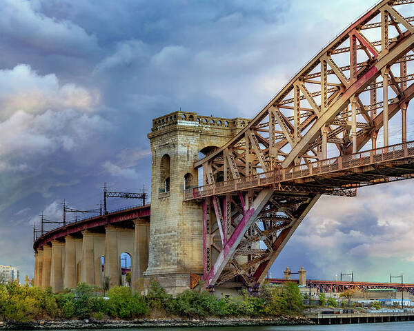 Astoria Park Poster featuring the photograph Glorious Hell Gate Bridge by Cate Franklyn