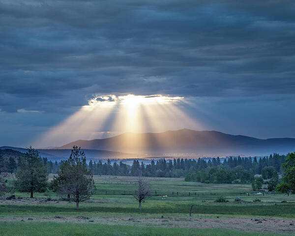 Crepuscular Poster featuring the photograph God Rays by Randy Robbins