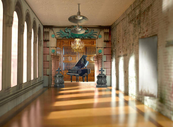 Piano Poster featuring the photograph Grand Piano by John Manno