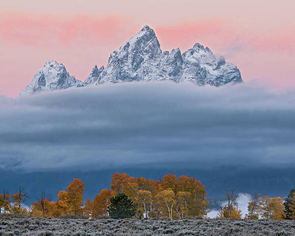 Grand Tetons Poster featuring the photograph Grand Teton Color by Wesley Aston