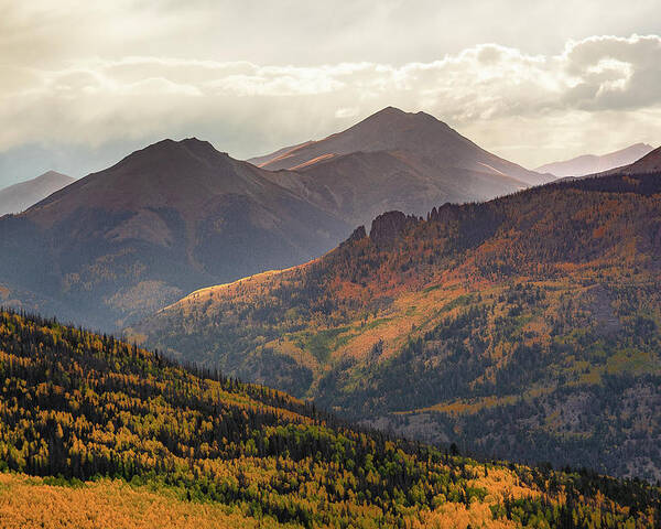 Colorado Poster featuring the photograph Grassy Mountain and Red - San Juan Mountains by Aaron Spong