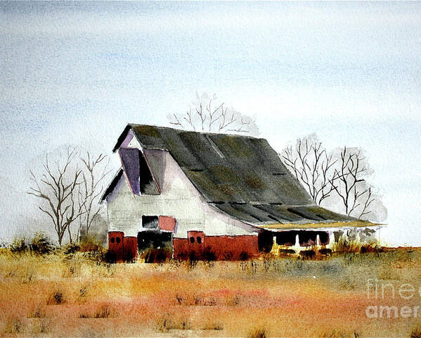 Rural Landscape Poster featuring the painting Graves Co Barn #2 by William Renzulli