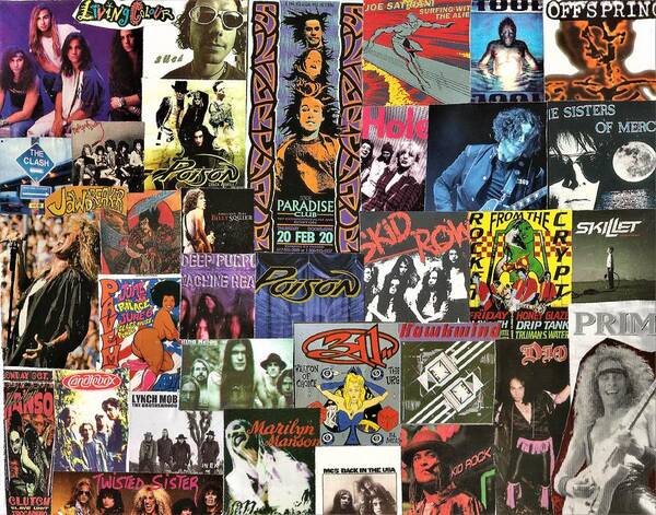 Hard Rock Music Collage 7 Poster by Doug Siegel - Pixels