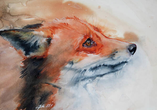 Fox Poster featuring the painting Hope And A Future 1 by Jani Freimann