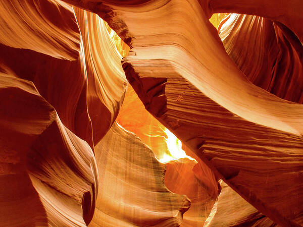 Antelope Canyon Poster featuring the photograph In The Desert There Is Only Sand - Antelope Canyon. Page, Arizona by Earth And Spirit