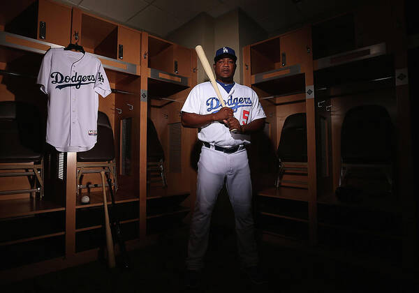 Media Day Poster featuring the photograph Juan Uribe by Christian Petersen