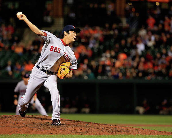 Ninth Inning Poster featuring the photograph Koji Uehara by Rob Carr