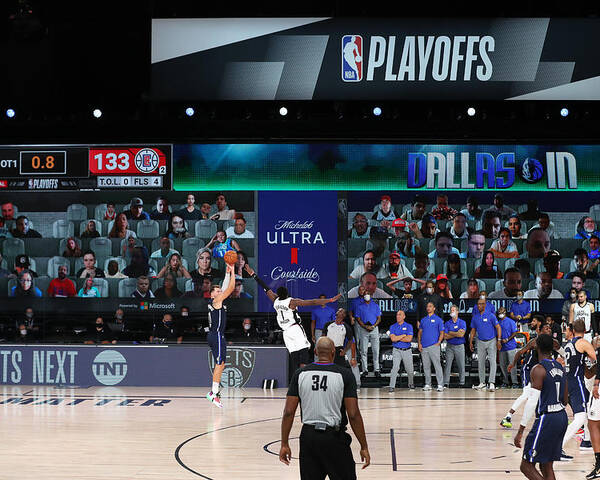 Playoffs Poster featuring the photograph LA Clippers v Dallas Mavericks - Game Four by Joe Murphy