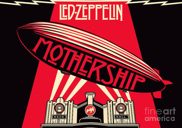 Led Zeppelin Poster featuring the photograph Led Zeppelin Mothership by Action