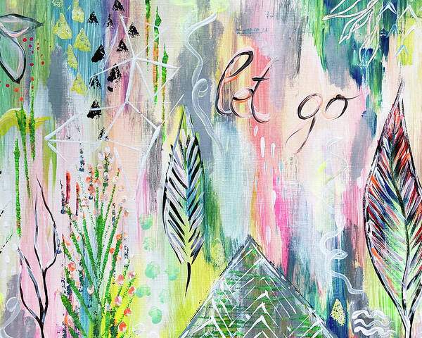 Let Go Poster featuring the painting Let go by Claudia Schoen