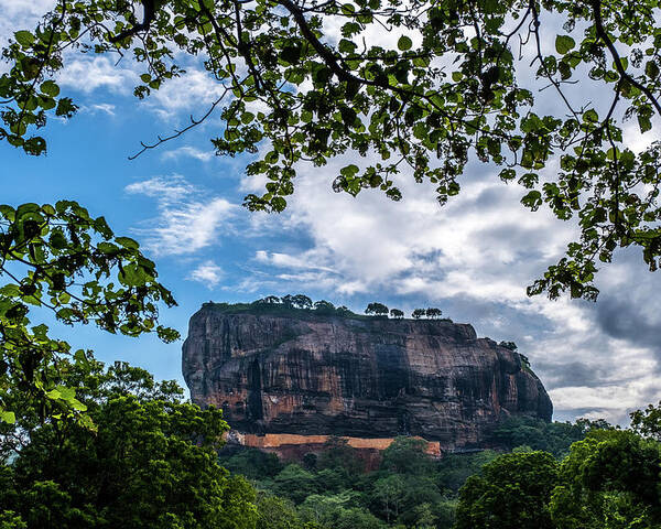Landscape Poster featuring the photograph Lion Rock in Sigiriya by Arj Munoz