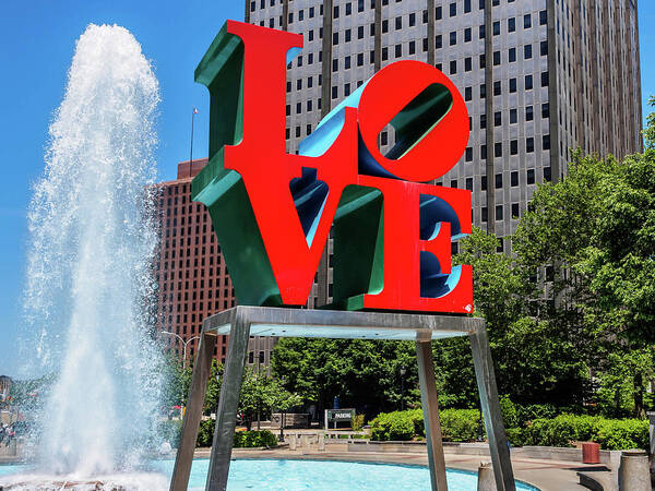 Building Poster featuring the photograph Love Park Philadelphia by Louis Dallara