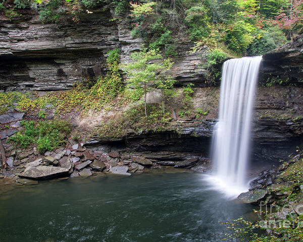 Greeter Falls Poster featuring the photograph Lower Greeter Falls 10 by Phil Perkins