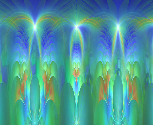 Fractal Poster featuring the digital art Circle of Light and Laughter by Mary Ann Benoit