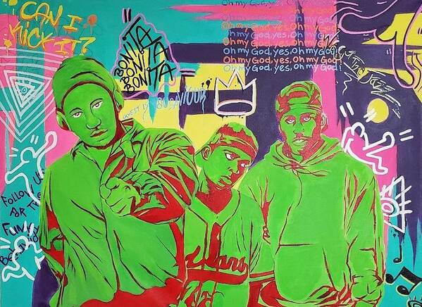 Hiphop Poster featuring the painting Lyrics to Go by Ladre Daniels