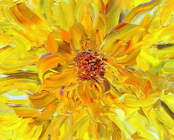 Marigold Poster featuring the painting Marigold Inspiration 2 by Teresa Moerer