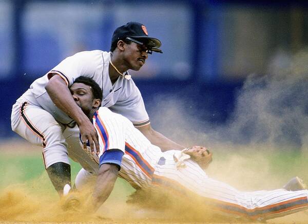1980-1989 Poster featuring the photograph Mookie Wilson by Ronald C. Modra/sports Imagery