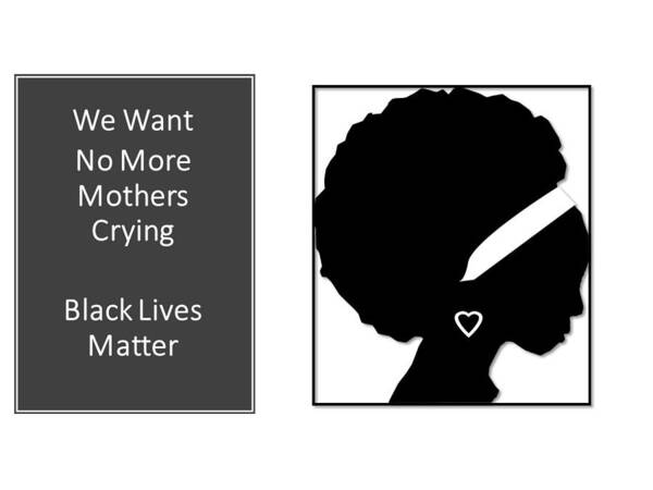 Blm Poster featuring the mixed media Mothers Crying Black Lives Matter by Nancy Ayanna Wyatt