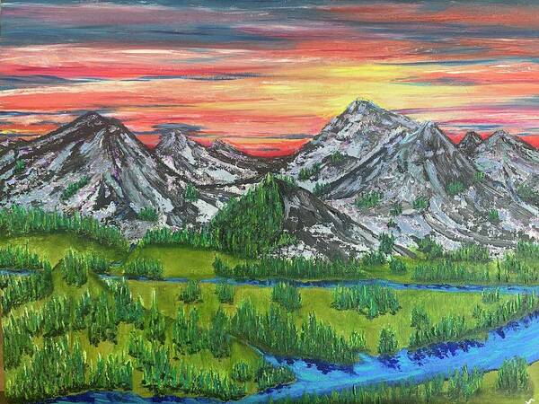 Mountain Poster featuring the painting Mountain Magic by Lisa White