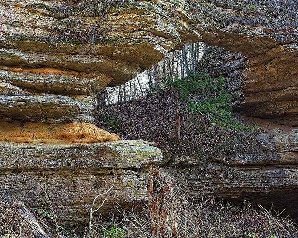 Natural Poster featuring the photograph Natural Bridge State Park, WIsconsin by Steven Ralser