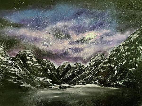 Mountains Poster featuring the painting Night Wonder by Lisa White