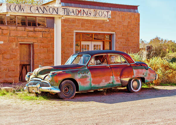 Cow Canyon Trading Post Poster featuring the photograph October 2021 Abandoned II by Alain Zarinelli