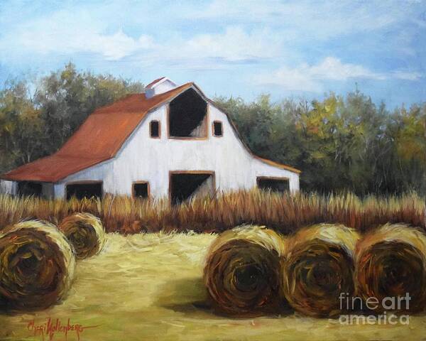 Barn Painting Poster featuring the painting Okemah Barn by Cheri Wollenberg