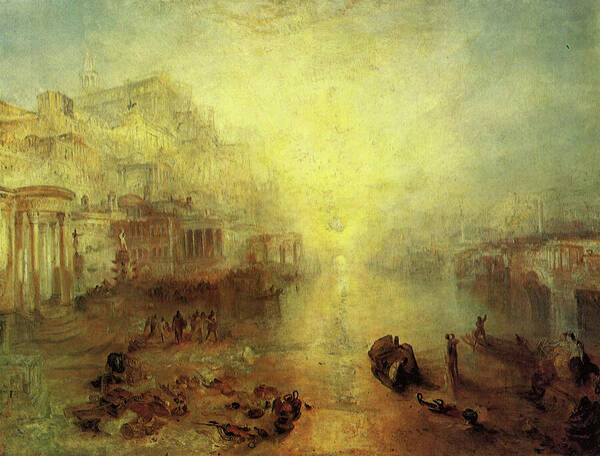 Ovid Poster featuring the painting Ovid Banished from Rome by Joseph Mallord William Turner