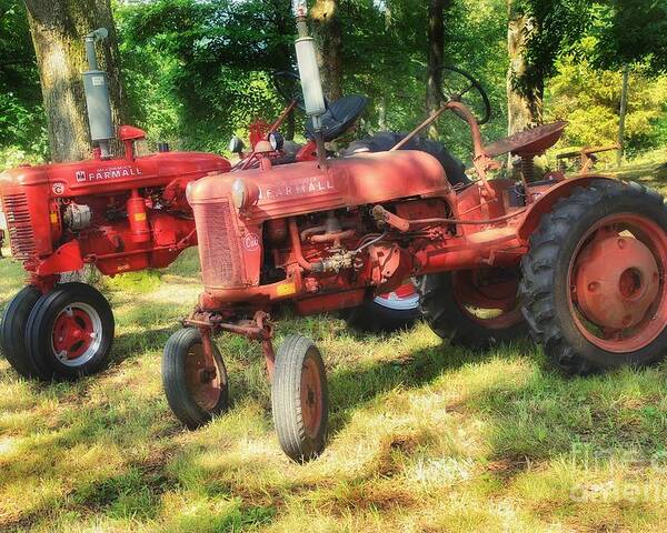 Farmall Poster featuring the photograph Pair of Farmalls by Mike Eingle