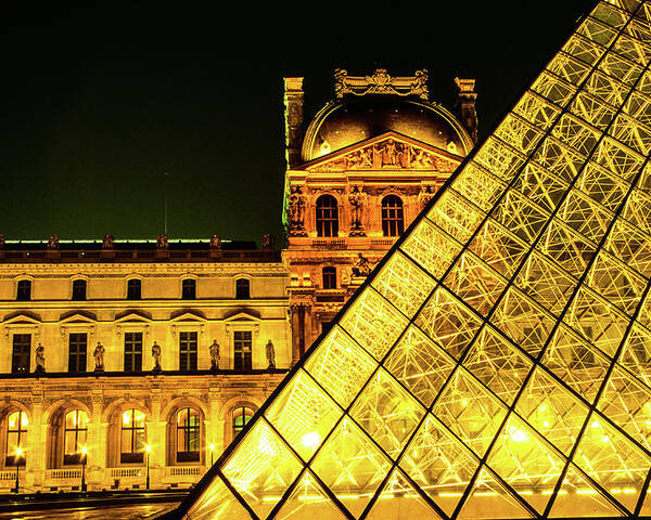 Louvre Poster featuring the photograph Past And Present - Louvre Museum, Paris, France by Earth And Spirit
