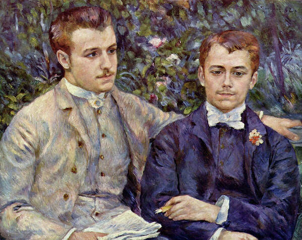 Pierre Poster featuring the painting Portrait of Charles and Georges by Pierre Auguste Renoir