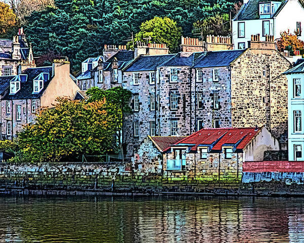 Queensferry Scotland Poster featuring the digital art Queensferry Scotland by SnapHappy Photos