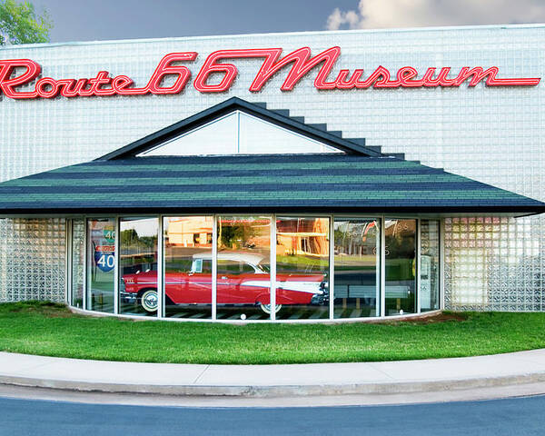Route 66 Museum In Clinton Oklahoma Poster featuring the photograph Route 66 Museum by Bob Pardue