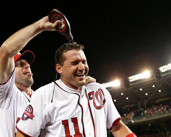People Poster featuring the photograph Ryan Zimmerman and Max Scherzer by Patrick Smith