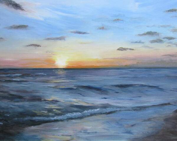 Painting Poster featuring the painting Sanibel Sunset by Paula Pagliughi