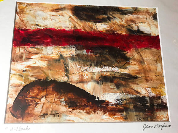 Abstract Poster featuring the photograph Seeing Red by Jean Wolfrum