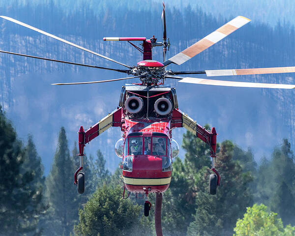 Helicopter Poster featuring the photograph Sikorski S-64 by Randy Robbins