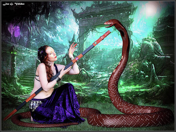  Sorceress Poster featuring the photograph Snake Charmer by Jon Volden