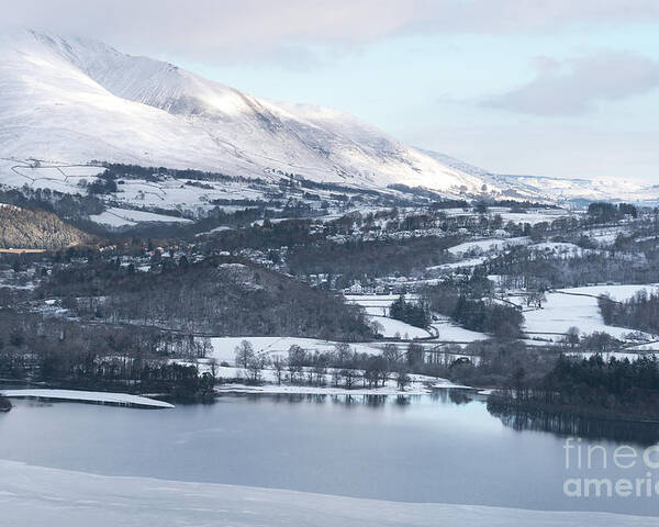 Photographer Poster featuring the photograph Snow covered mountains, the Lake District by Perry Rodriguez