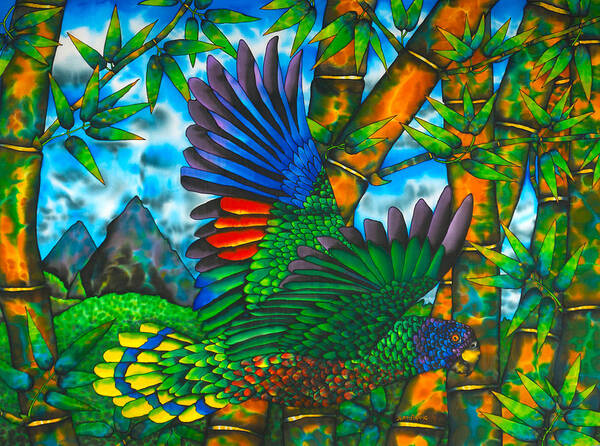 Jst. Lucia Parrot Poster featuring the painting St. Lucia Parrot by Daniel Jean-Baptiste