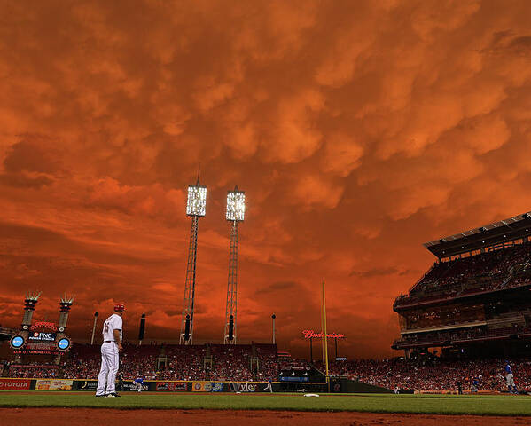 Great American Ball Park Poster featuring the photograph Starlin Castro by Jamie Sabau