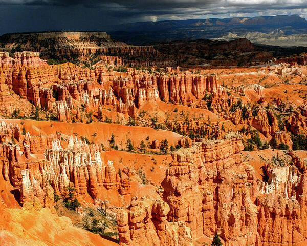 Bryce Poster featuring the photograph Distant Thunder - Bryce Canyon National Park. Utah by Earth And Spirit