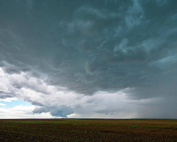 Storm Poster featuring the photograph Storm over the Plains by Wesley Aston