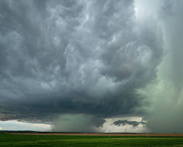 Storm Poster featuring the photograph Stormy Supercell by Wesley Aston
