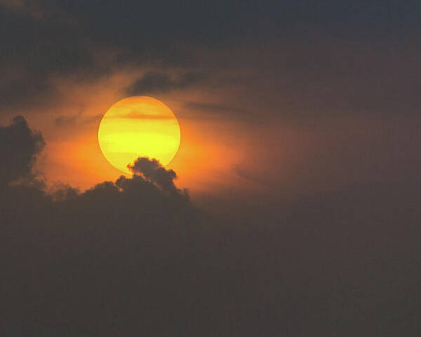 Clouds Poster featuring the photograph Sun popping into clouds by Andrew Lalchan