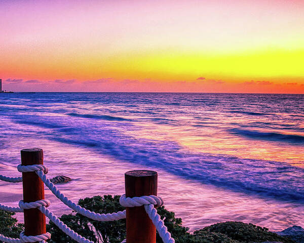 Cancun Poster featuring the photograph Sunrise in Cancun by Tatiana Travelways