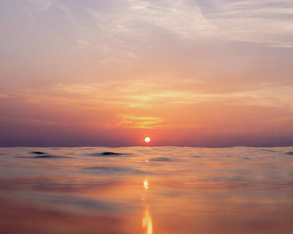 Sunset Poster featuring the photograph Sunset Waves by Sina Ritter