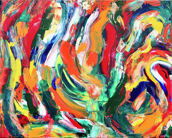 Abstract Poster featuring the painting Swirl 2 by Teresa Moerer