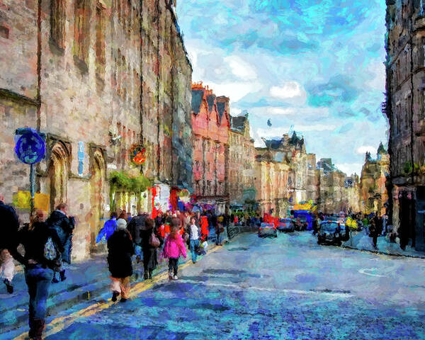 City Of Edinburgh Poster featuring the digital art The City of Edinburgh by SnapHappy Photos
