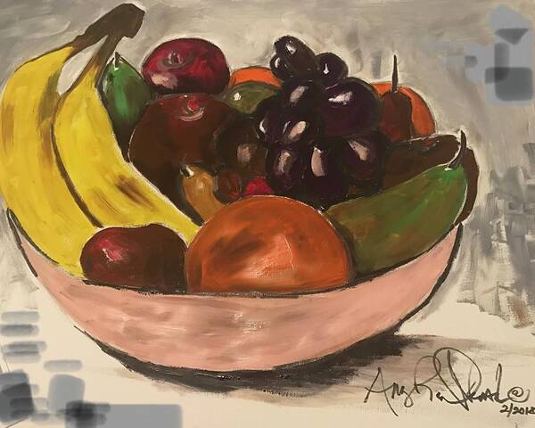  Poster featuring the painting The Fruit by Angie ONeal